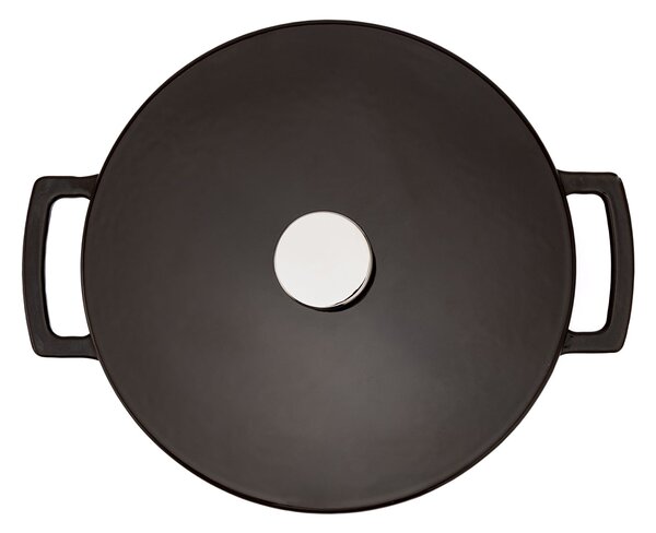 Elmich Smaltovaný litinový hrnec Ember 24 cm - hnědá