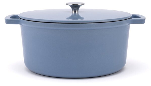 Elmich Smaltovaný litinový hrnec Ember 24 cm - modrá