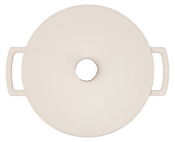 Elmich Smaltovaný litinový hrnec Ember 24 cm - krémově bílá