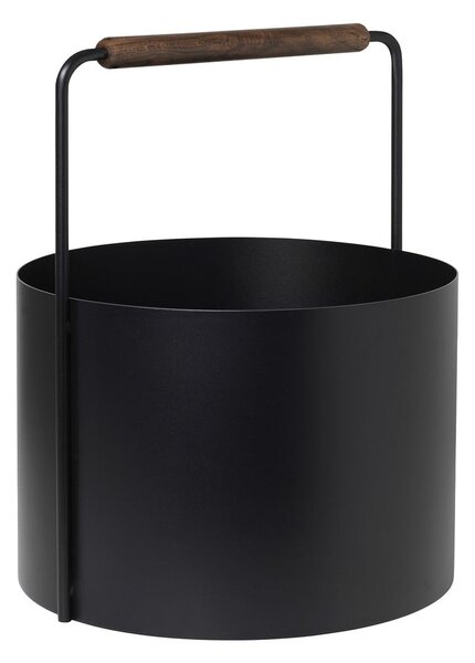 Černý kovový koš na palivové dřevo Blomus Fireplace