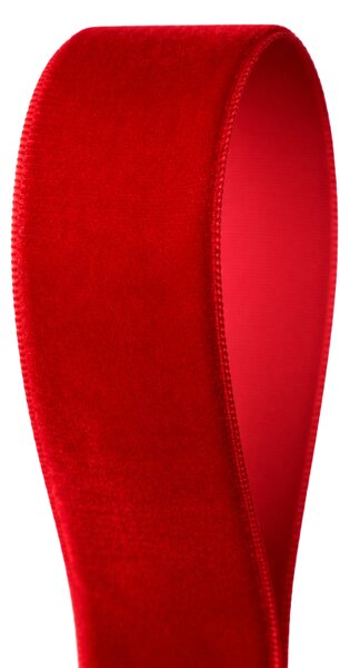 Serviteur Sametová stuha Red 2,5 cm - 9 m SRT184