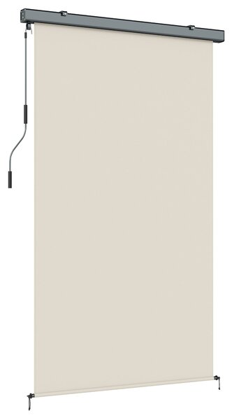 Outsunny bezšňůrová venkovní roletta, UPF50+ a voděodolné stínění pro terasu, balkon nebo altánek, 250 × 160 cm, krémová | Aosom