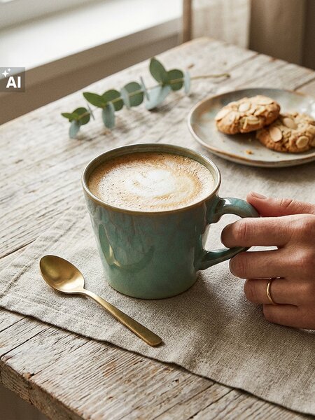 Sinsay - Keramický hrnek s uchem - zelená