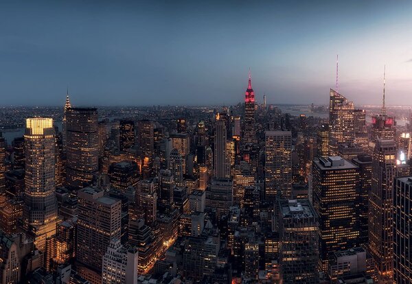 Postershop Fototapeta: Večerní New York - 368x254 cm
