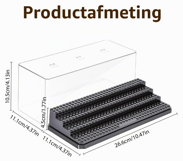 Akrylová vitrína pro minifigurky, 4 patra, stohovatelná
