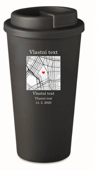 Personalizovaný cestovní termohrnek s mapou