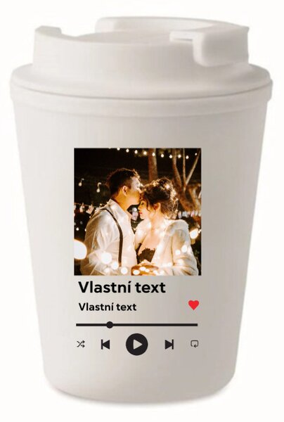 Personalizovaný cestovní termohrnek s motivem přehrávače