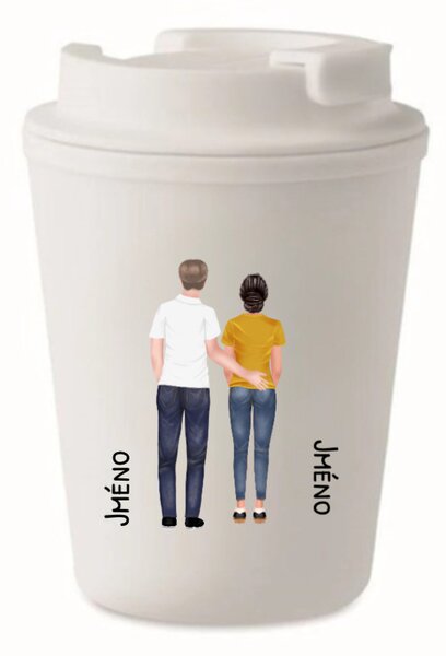 Personalizovaný cestovní termohrnek s párem