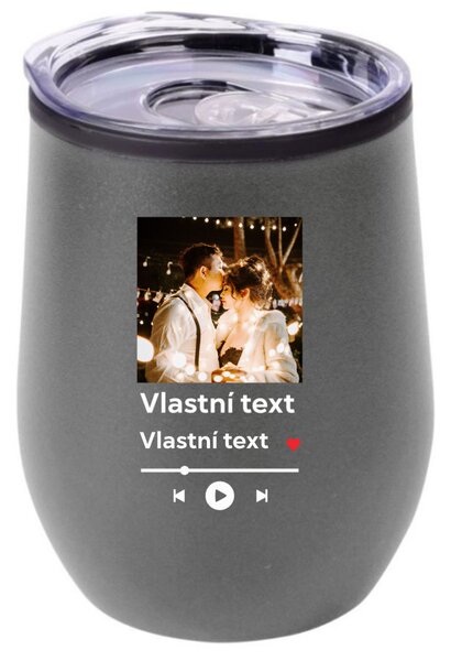 Personalizovaný cestovní termohrnek "BOWL" s motivem přehrávače