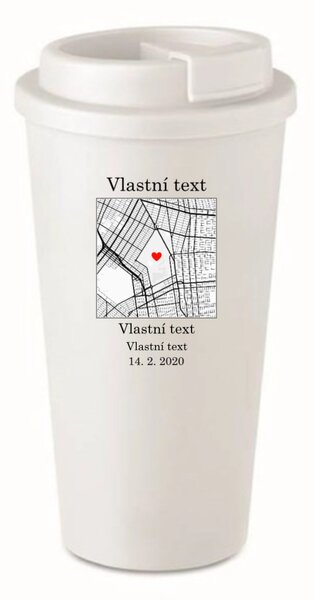 Personalizovaný cestovní termohrnek s mapou