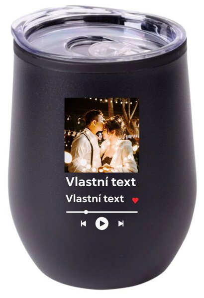 Personalizovaný cestovní termohrnek "BOWL" s motivem přehrávače
