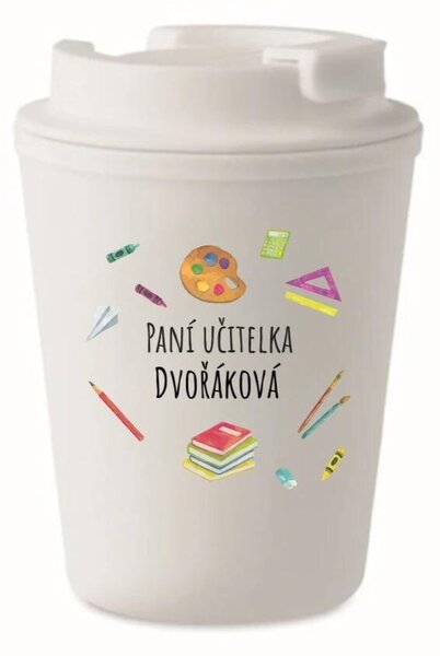 Personalizovaný cestovní termohrnek pro paní učitelku/pana učitele (pomůcky)