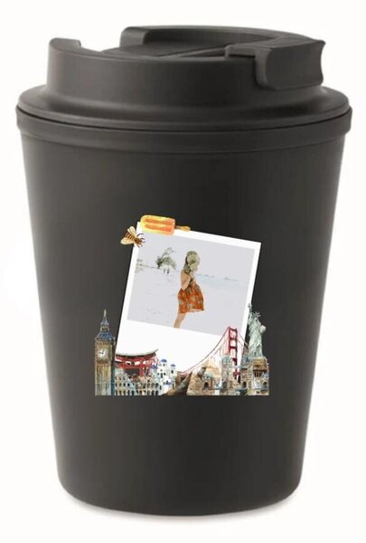 Personalizovaný cestovní termohrnek s polaroidem z dovolené