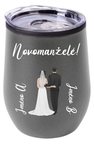 Personalizovaný termohrnek "BOWL" se svatebním párem