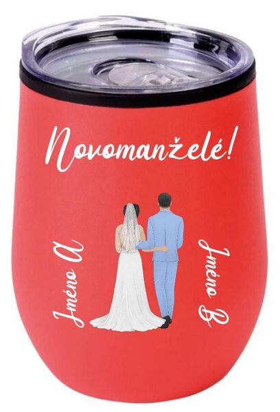Personalizovaný termohrnek "BOWL" se svatebním párem