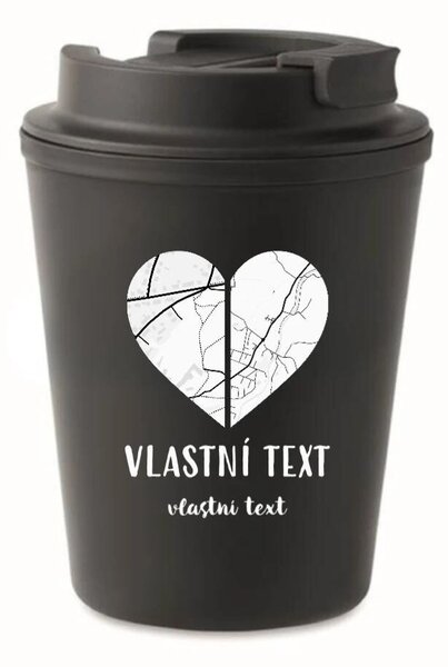 Personalizovaný cestovní termohrnek - Dvě místa, jedno srdce