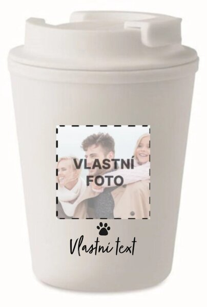 Personalizovaný cestovní termohrnek s fotkou mazlíčka a textem