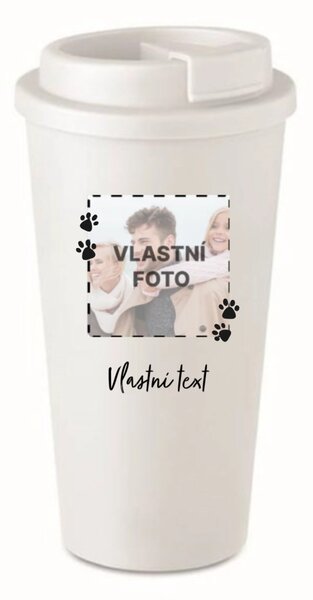 Personalizovaný cestovní termohrnek s fotkou mazlíčka a textem