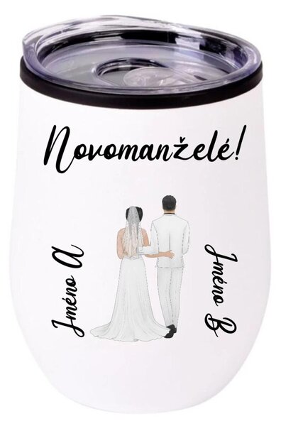 Personalizovaný termohrnek "BOWL" se svatebním párem