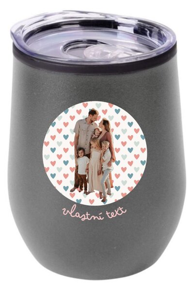 Personalizovaný termohrnek "BOWL" s výřezem fotky na podkladu