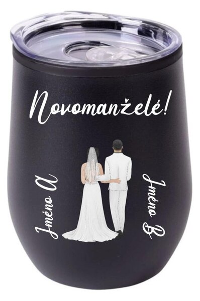Personalizovaný termohrnek "BOWL" se svatebním párem