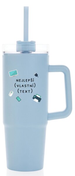 Personalizovaná cestovní termoska s průhledným víčkem - nejlepší v oboru