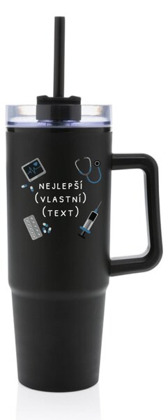 Personalizovaná cestovní termoska s průhledným víčkem - nejlepší v oboru