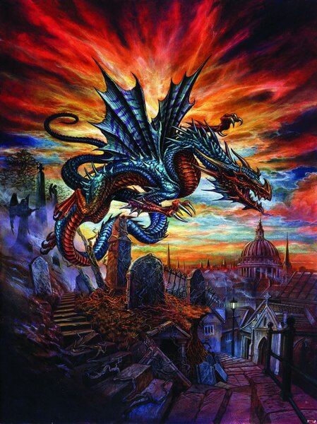 Postershop Fototapeta: Dragon Flying - 184x254 cm