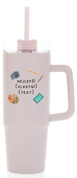 Personalizovaná cestovní termoska s průhledným víčkem - nejlepší v oboru