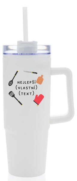 Personalizovaná cestovní termoska s průhledným víčkem - nejlepší v oboru