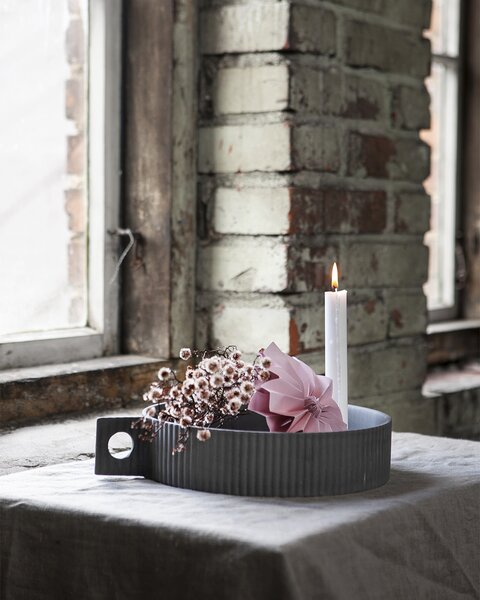 Storefactory Scandinavia Keramický svícen Lidaby Large - Dark Grey SF289
