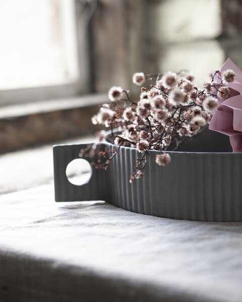 Storefactory Scandinavia Keramický svícen Lidaby Large - Dark Grey SF289