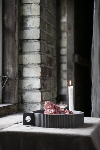 Storefactory Scandinavia Keramický svícen Lidaby Large - Dark Grey SF289