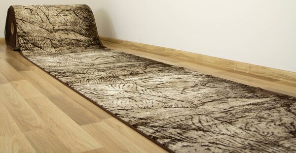 Associated Weavers Běhoun Lapiso 400 Moderní Listí béžový hnědý Šíře: 70 cm