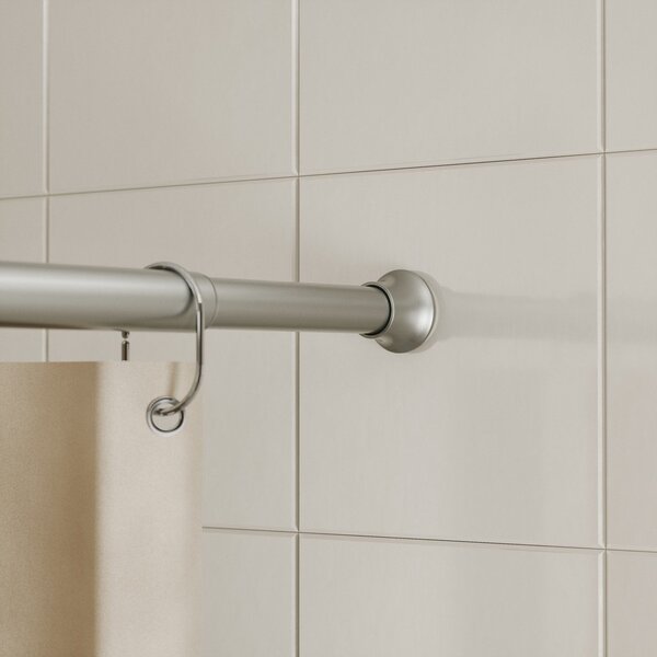 Tyč na sprchový závěs v matně stříbrné barvě 106 - 182 cm Chroma – Umbra
