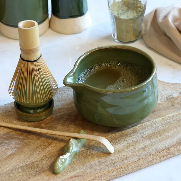 Sada pro přípravu matcha čaje Matcha Set Olive – 350 ml