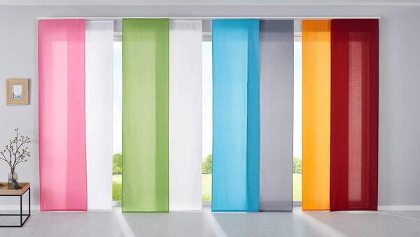 Závěsy na kolejnicích - Sada 2 kusů - Panelové závěsy - Závěs z mikrovlákna - Rozměry (výška x šířka): 245 x 60 cm - Barva: písková - Model: 85600N2