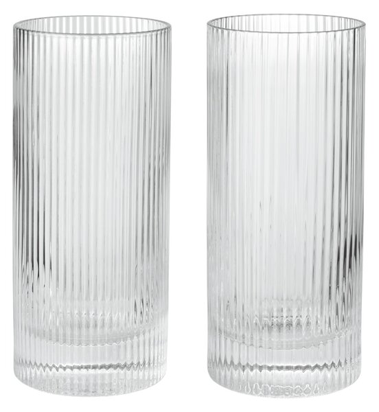 Vysoké sklenice Ripple Clear 480 ml – set 2 ks