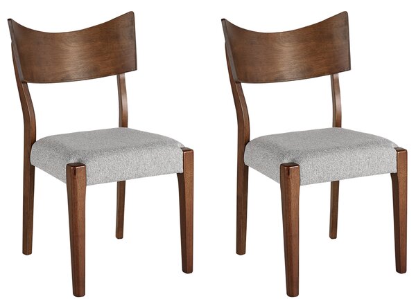 Sada 2 dřevěných jídelních židlí šedé EDEN