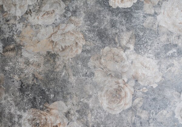 Postershop Fototapeta vliesová: Imitation structure flowers concrete - 208x146 cm