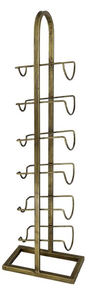 Stolní stojan na víno Antique Brass – pro 6 lahví