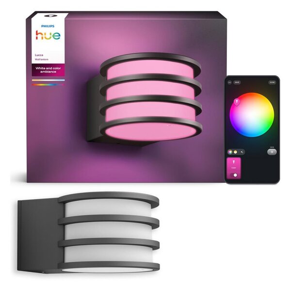 Philips - LED RGB Stmív. venkovní nástěnná lampa Hue LUCCA 1xE27/8,1W/230V IP44