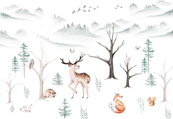 Postershop Fototapeta vliesová: Children forest - 208x146 cm