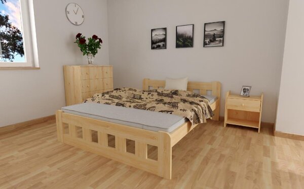 Zvýšená postel z masivu Nika 120x200 cm + rošt ZDARMA