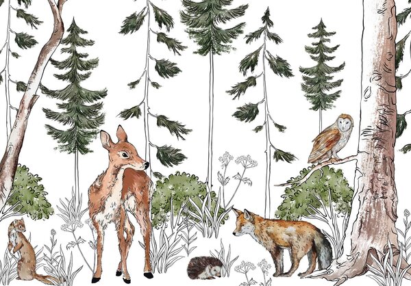 Postershop Fototapeta vliesová: Animals - 208x146 cm