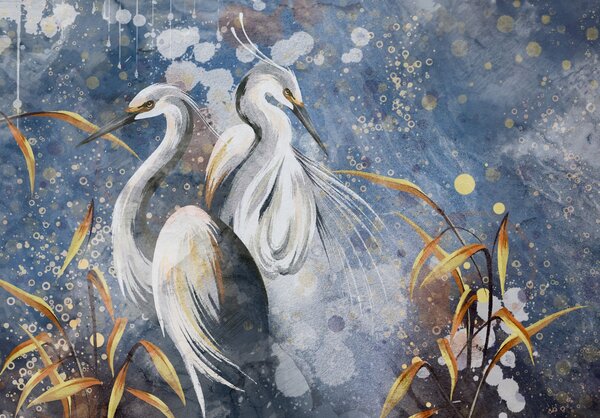 Postershop Fototapeta vliesová: Herons - 208x146 cm