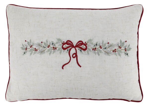 Vyšívaný povlak na polštář Bow/Garland 35 × 50 cm