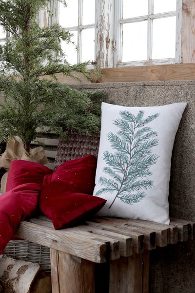 Lněný povlak na polštář Fir Branch 35 × 50 cm