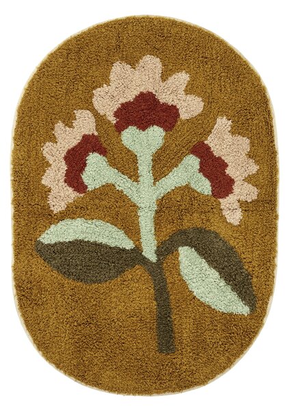 Koupelnová předložka Flower Mustard 50 × 80 cm