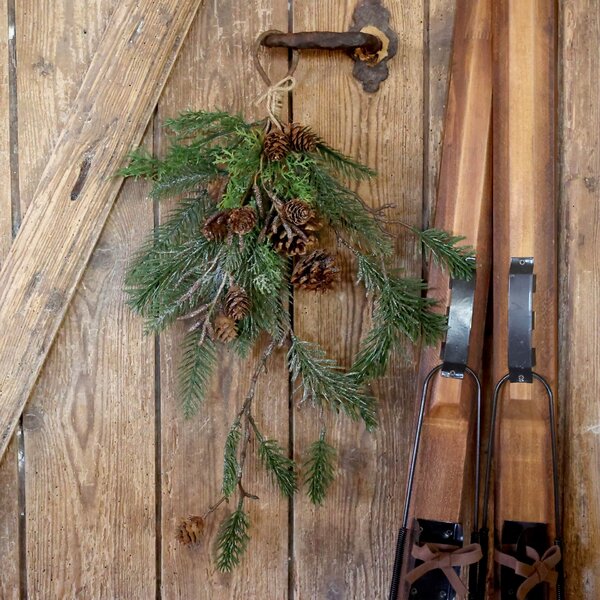 Dekorace z umělého jehličí Fir/Pinecones 48 cm